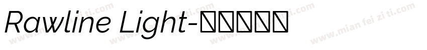 Rawline Light字体转换